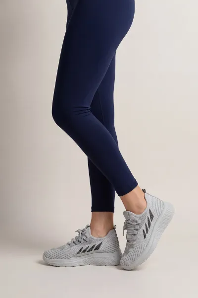 Gri Bağcıklı Kadın Spor Ayakkabı 466665