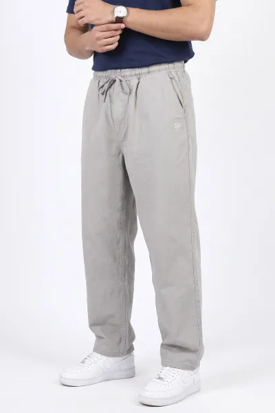Gri Baggy Belden Bağlamalı Erkek Pantolon 491808