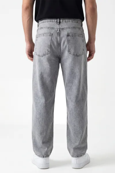 Gri Baggy Erkek Kot Pantolon 433664