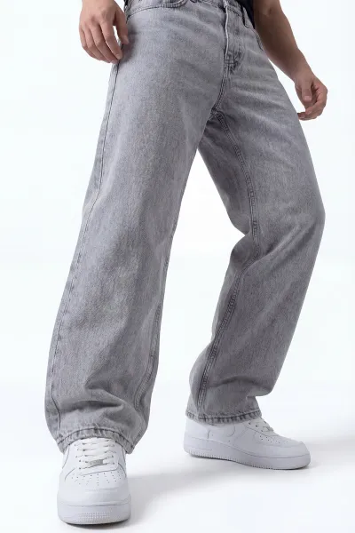 Gri Baggy Erkek Kot Pantolon 433664