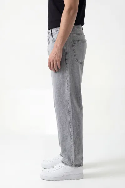 Gri Baggy Erkek Kot Pantolon 433664
