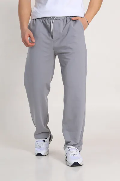 Gri Baggy İki İp Belden Bağlamalı Erkek Eşofman Altı 338287