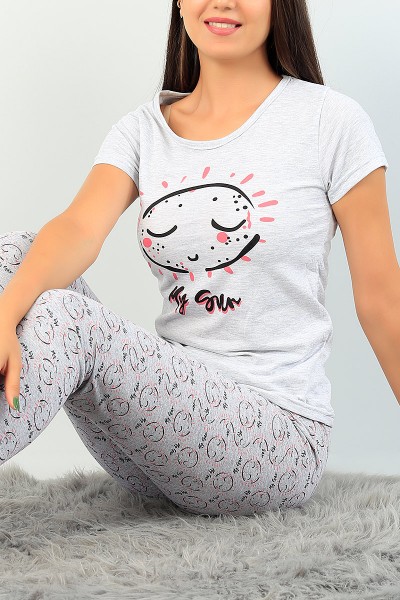 gri-baskili-bayan-pijama-takimi-73594