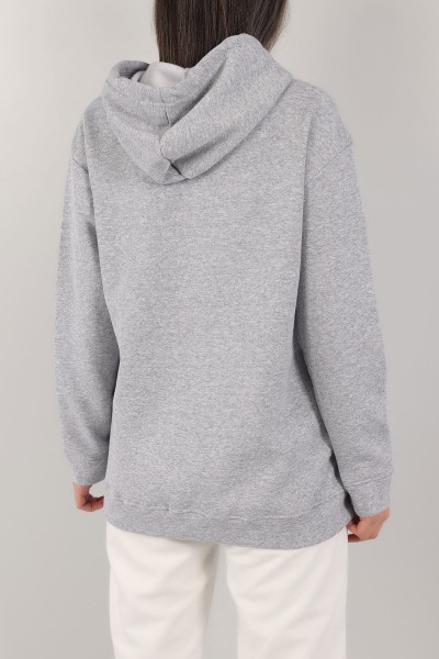 Gri Baskılı İçi Şardonlu Bayan Sweat -T 149383
