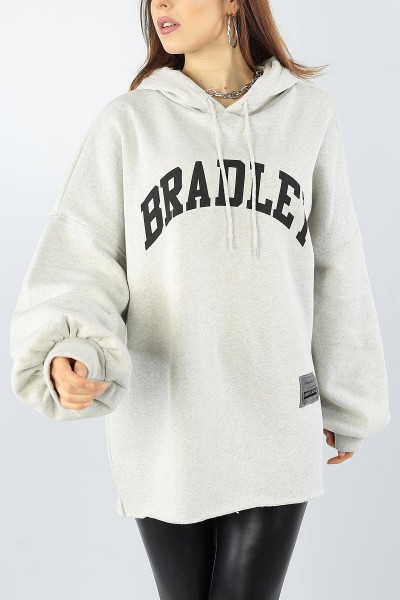 Gri Baskılı Şardonlu Bayan Sweat Tunik 53597