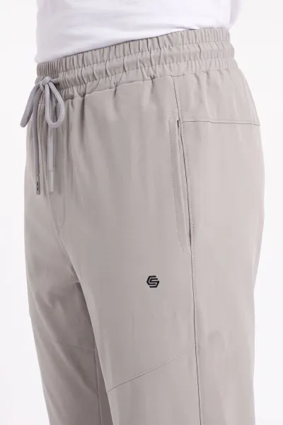 Gri Belden Bağlamalı Erkek Eşofman Altı 483376