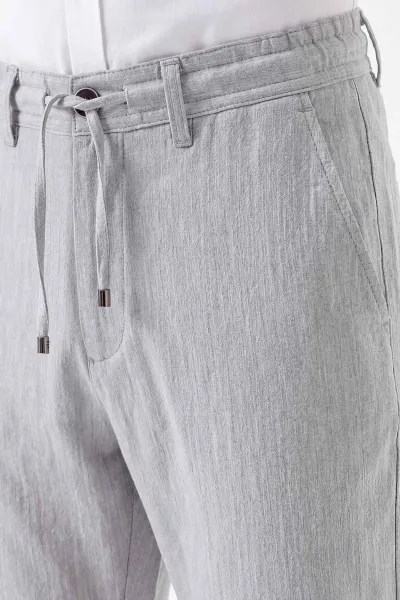 Gri Belden Bağlamalı Erkek Pantolon 462580