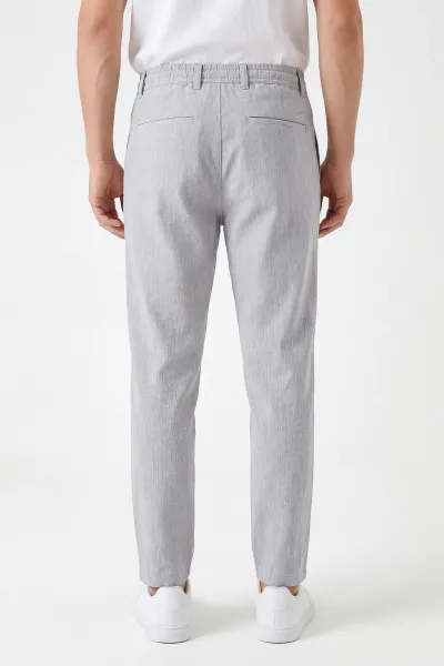 Gri Belden Bağlamalı Erkek Pantolon 462580