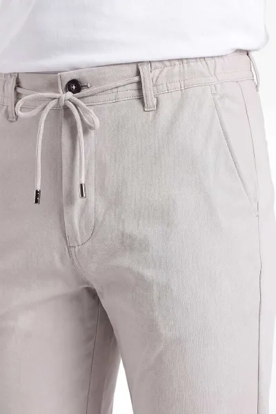 Gri Belden Bağlamalı Erkek Pantolon 462584