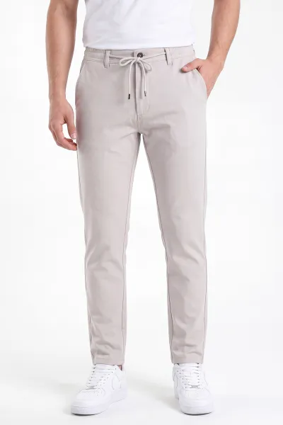 Gri Belden Bağlamalı Erkek Pantolon 462584