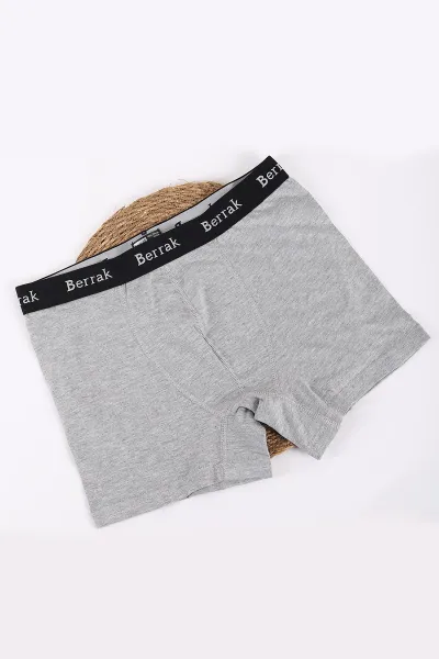 Gri Berrak Modal Likralı Erkek Boxer 434372