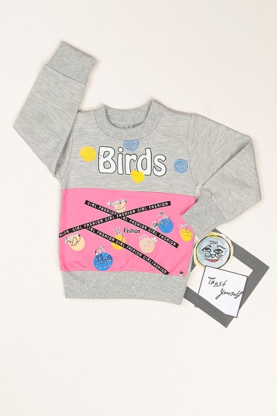gri-birds-baskili-ici-sardonlu-kiz-cocuk-sweatshirt-80609