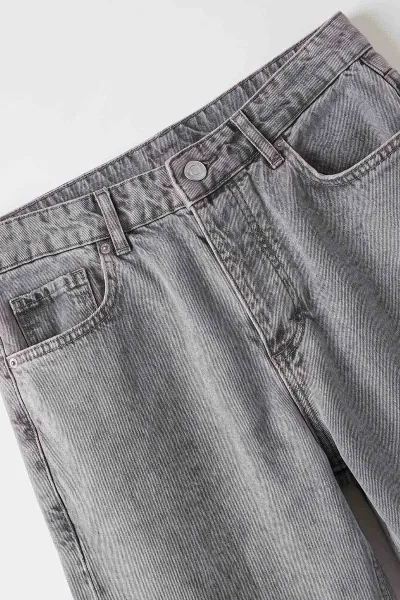 Gri Boyfirend Yeni Sezon Cep Detaylı Erkek Kot Pantolon 497198