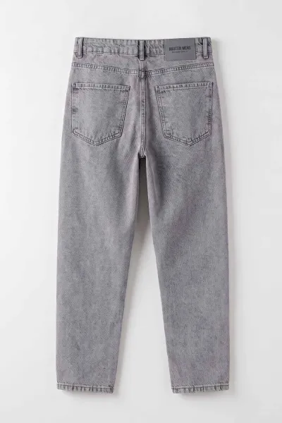 Gri Boyfirend Yeni Sezon Cep Detaylı Erkek Kot Pantolon 497198
