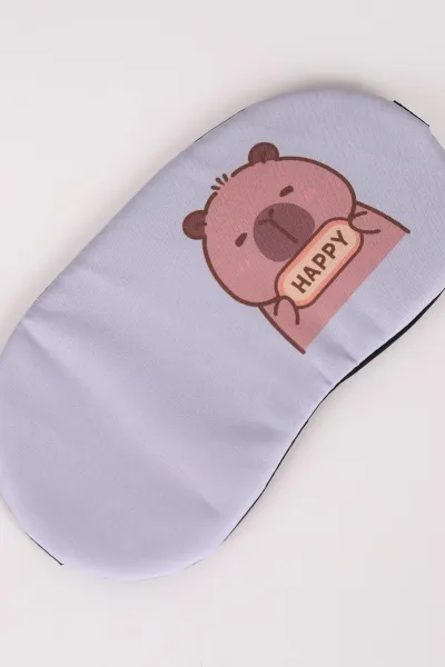 Gri Capybara Baskılı Göz&Uyku Bandı 479203