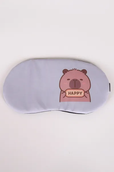 Gri Capybara Baskılı Göz&Uyku Bandı 479203