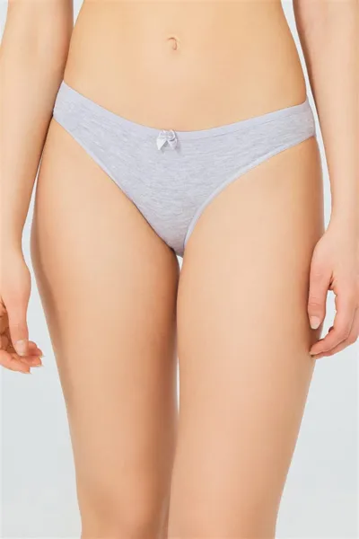 Gri CH0849 Basic Pamuklu Kadın Bikini Külot 237118