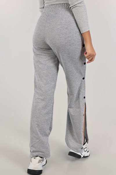 Gri Çıtçıtlı Bol Paça Eşofman Altı 139622