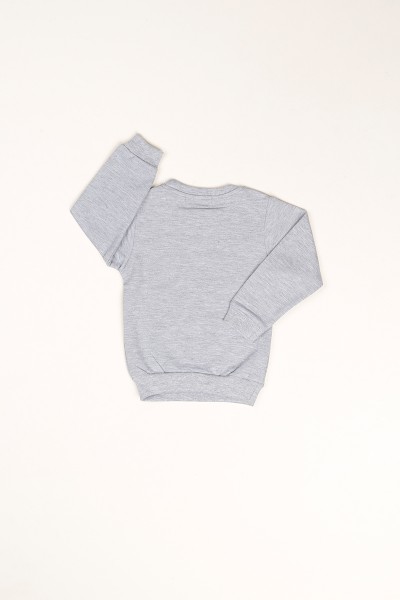 Gri Dırt Track Baskılı Şardonlu Erkek Çocuk Sweat 80962