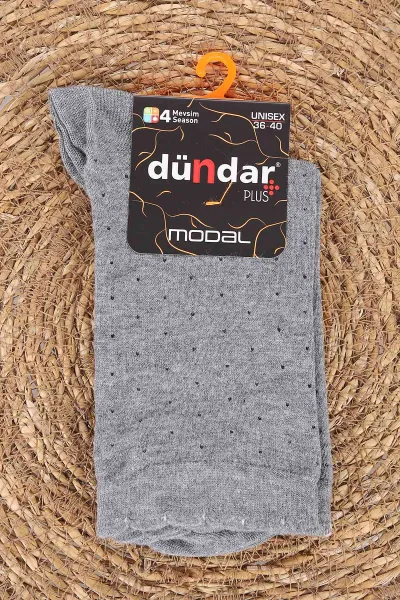 Gri Dört Mevsim Kadın Modal Çorap (36-40) 477091