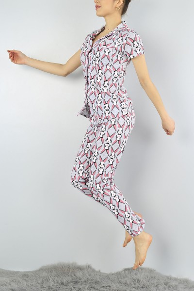 gri-dugmeli-bayan-baskili-pijama-takimi-54986