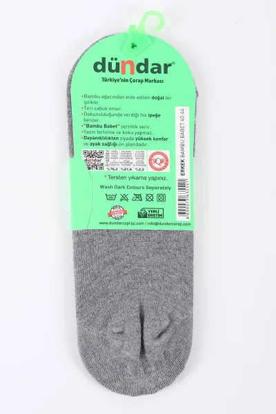 Gri Erkek Bambu Babet Çorap (40-44) 422678