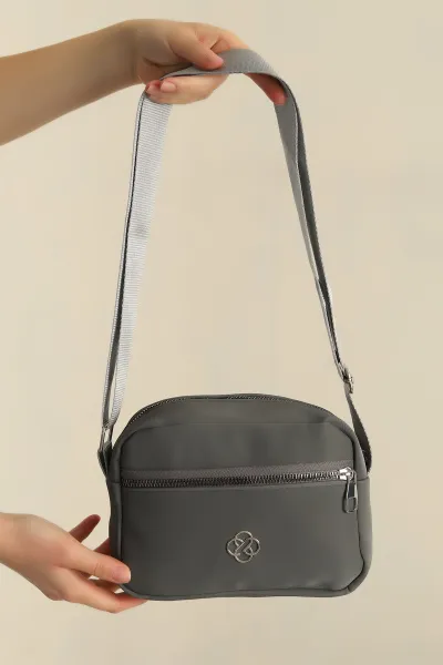 Gri Fermuarlı Omuz Çantası 271799