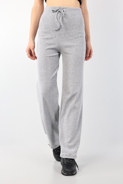 Gri Fitilli Likralı Bayan Pantolon 90385