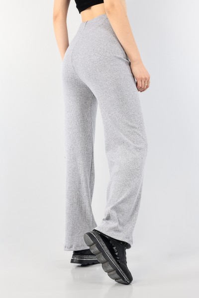 Gri Fitilli Likralı Bayan Pantolon 90385