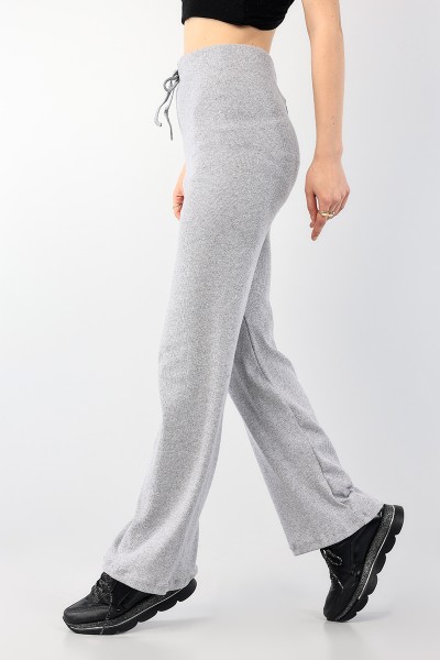 Gri Fitilli Likralı Bayan Pantolon 90385