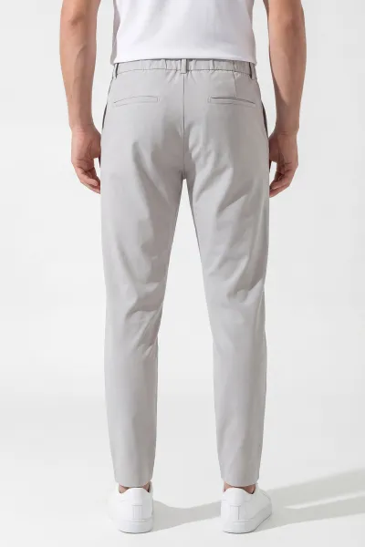 Gri Havuç Kesim Paraşüt Kumaş Erkek Pantolon 449966