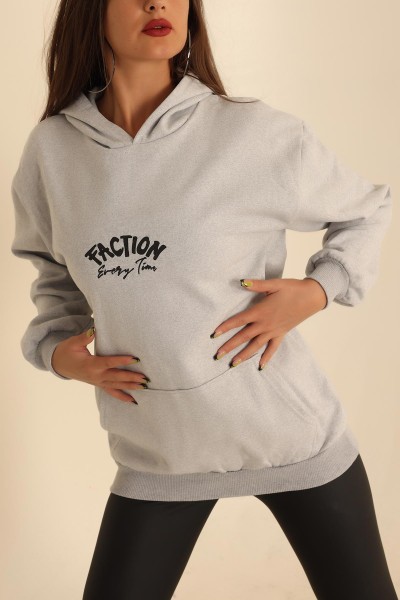 Gri İçi Şardonlu Baskılı Sweat 201692