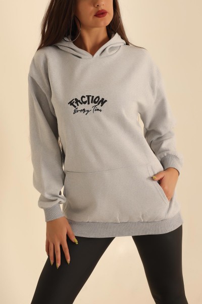 Gri İçi Şardonlu Baskılı Sweat 201692