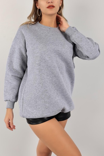 Gri İçi Şardonlu Bayan Sweat 142966