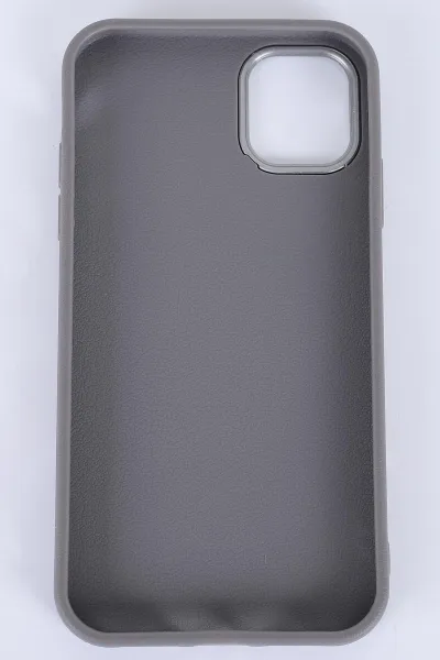 Gri İPhone 14 Uyumlu Armory Serisi Sert Slikon Telefon Kılıfı 390230