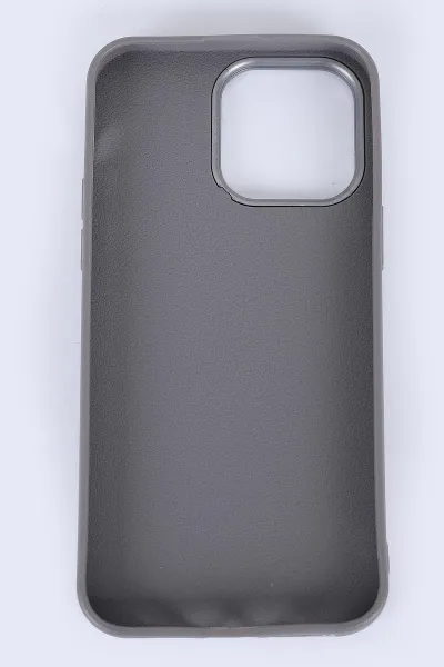 Gri İPhone 15 Pro Max Uyumlu Armory Serisi Sert Slikon Telefon Kılıfı 390246