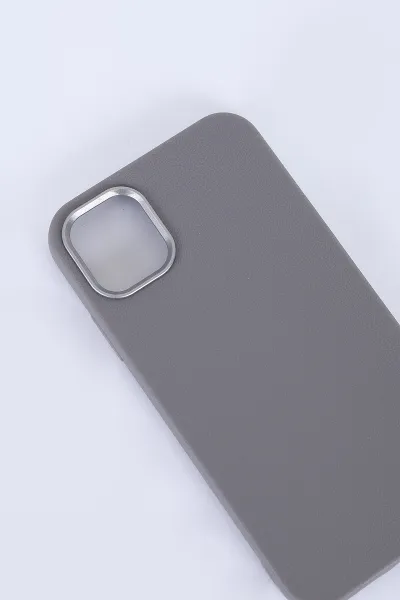 Gri İPhone 16 Pro Max Uyumlu Armory Serisi Sert Slikon Telefon Kılıfı 390258
