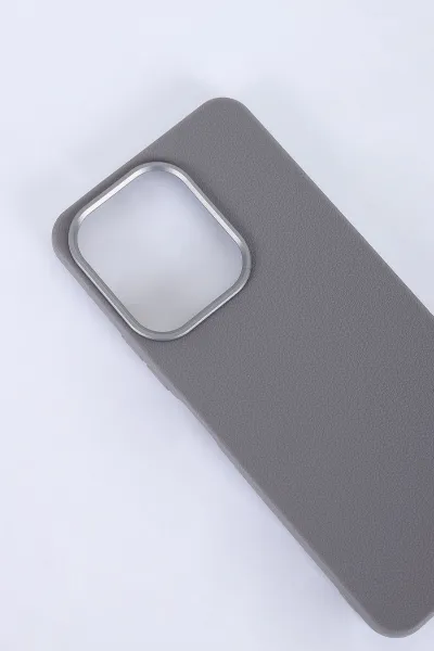 Gri İPhone 16 Pro Uyumlu Armory Serisi Sert Slikon Telefon Kılıfı 390254
