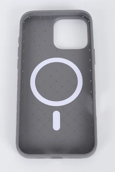 Gri İPhone 16 Uyumlu Magsafe Özellikli Ays Serisi Soft Slikon Telefon Kılıfı 391063