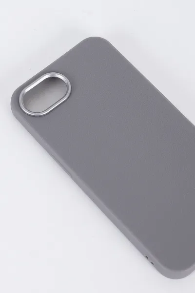 Gri İPhone SE4 16E Uyumlu Armory Serisi Sert Slikon Telefon Kılıfı 396957