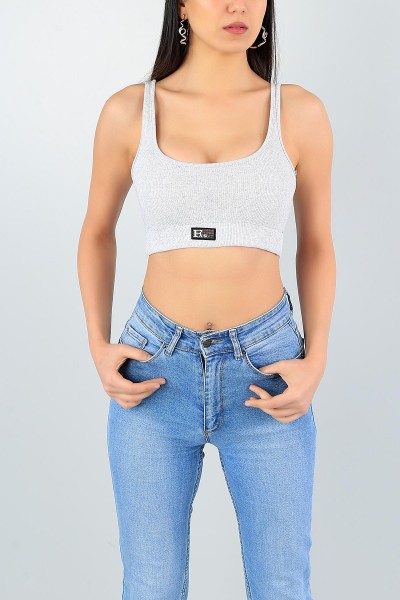 Gri Kolsuz Bayan Fitilli Atlet 58806