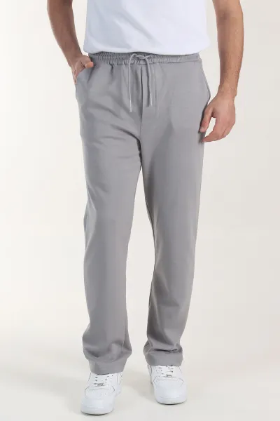 Gri Osyho Kumaş Şardonlu Baggy Erkek Pantolon 407674