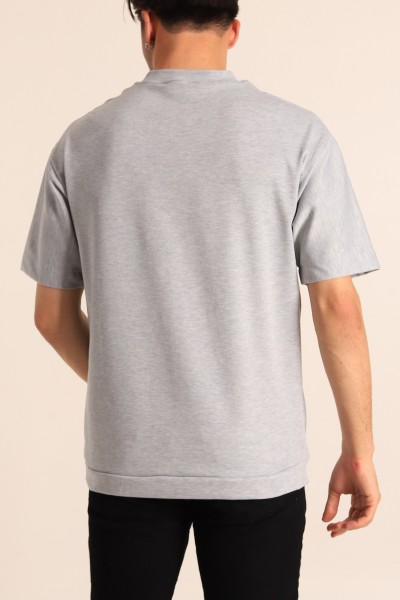 Gri Oversize Erkek Tişört 181813