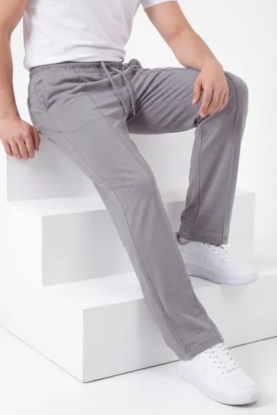 gri-oysho-kumas-belden-baglamali-erkek-pantolon-459241