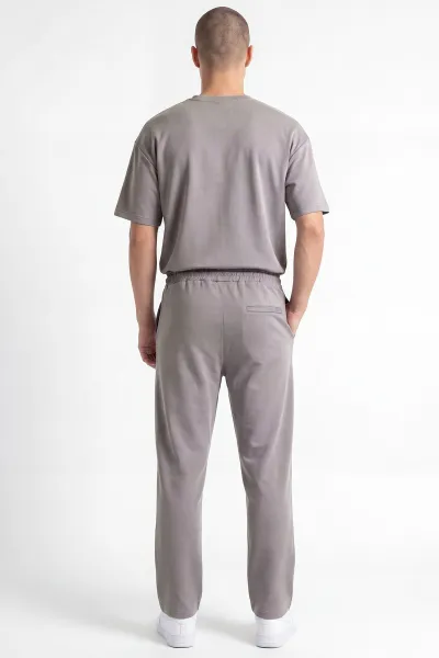 Gri Oysho Kumaş Oversize Bisiklet Yaka Erkek İkili Takım 445192