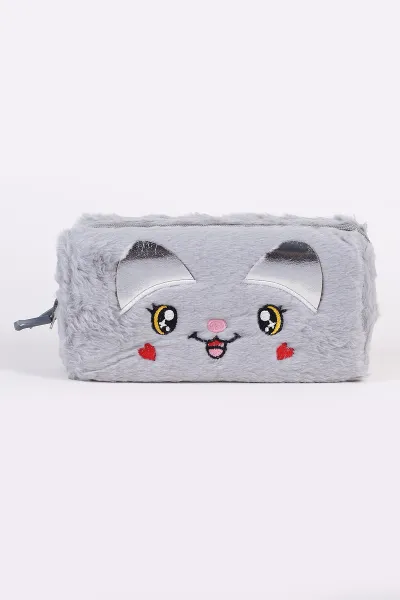 gri-pelus-iki-gozlu-nakisli-kalem-kutu-486462