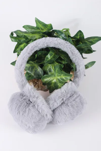 Gri Peluş Kulaklık 410734