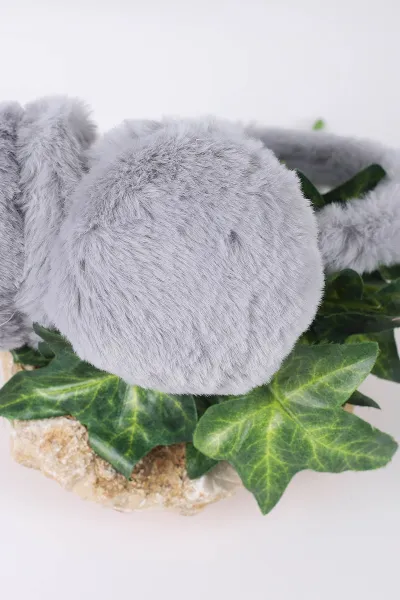 Gri Peluş Kulaklık 410734