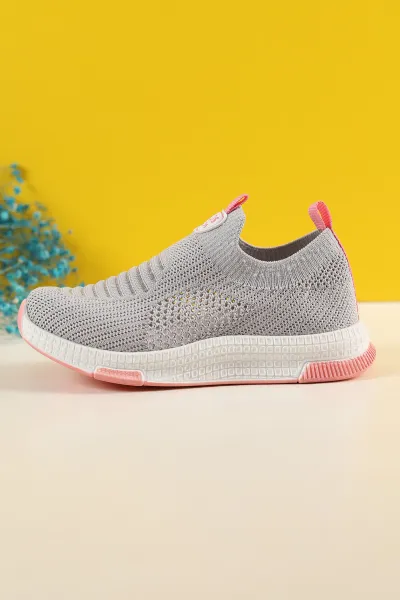 Gri Pembe (26-30 Patik)Triko Çocuk Spor Ayakkabı 257633