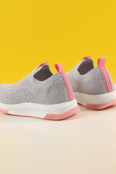 Gri Pembe (31-35 Filet) Triko Çocuk Spor Ayakkabı 260735